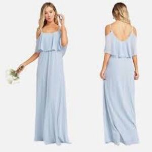 Show Me Your Mumu Caitlin Ruffle Size Small Light Blue